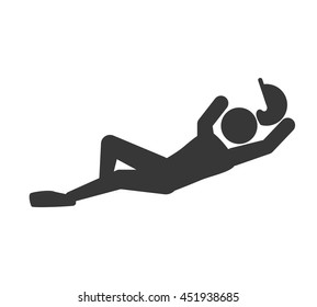 Sport concept represented by baseball player icon. Isolated and flat illustration.