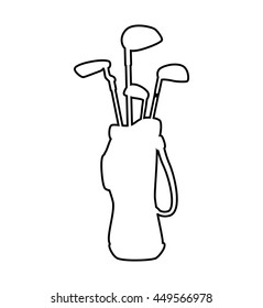 Sport concept represented by Golf club  icon. Isolated and flat illustration 