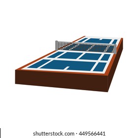 Sport concept represented by Tennis league icon. Isolated and flat illustration 
