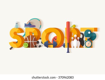 Sport concept.Typographic poster.