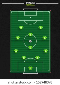 Sport court series | Soccer strategy formation and position player