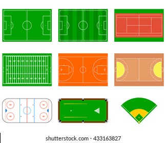 Sport courts and fields. Can be used for demonstration, education, strategic planning and other proposes.