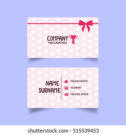 sport cup business card