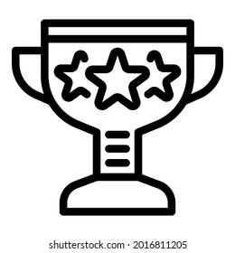 Sport cup competition icon. Outline sport cup competition vector icon for web design isolated on white background