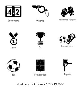 Sport cup icons set. Simple set of 9 sport cup vector icons for web isolated on white background