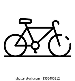 Sport cycling bike icon. Outline sport cycling bike vector icon for web design isolated on white background