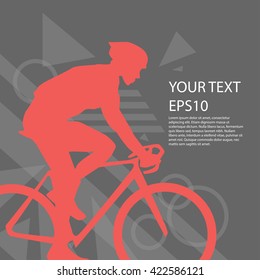 Sport cyclist silhouette vector modern design