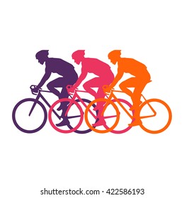 Sport cyclist silhouette vector modern design