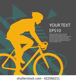 Sport cyclist silhouette vector modern design