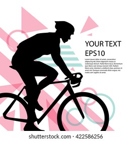 Sport cyclist silhouette vector modern design