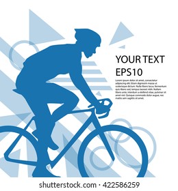 Sport cyclist silhouette vector modern design