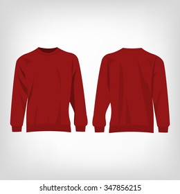 Sport dark red sweater isolated vector