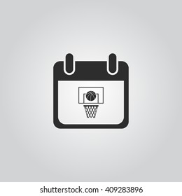 Sport day icon, calendar icon vector