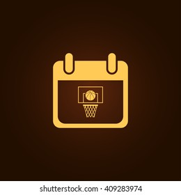 Sport day icon, calendar icon vector