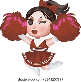 Sport day set - Woman Cheerleader