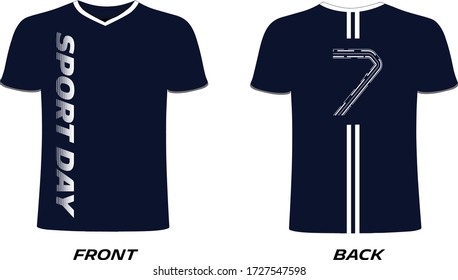 sport day t shirt v neck template vector no. 7