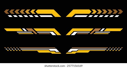 Sport decal stripes. Speed lines, Sports stripes, racing tuning strips and car sticker vector set. Vector illustration