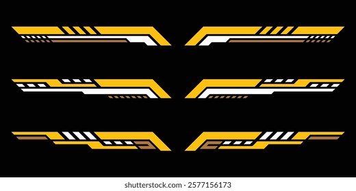 Sport decal stripes. Speed lines, Sports stripes, racing tuning strips and car sticker vector set. Vector illustration