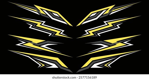 Sport decal stripes. Speed lines, Sports stripes, racing tuning strips and car sticker vector set. Vector illustration