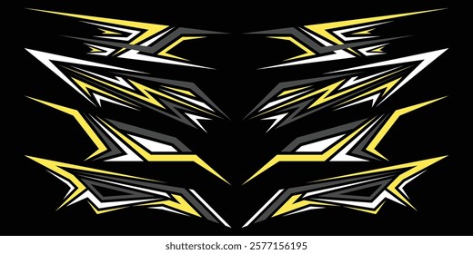 Sport decal stripes. Speed lines, Sports stripes, racing tuning strips and car sticker vector set. Vector illustration