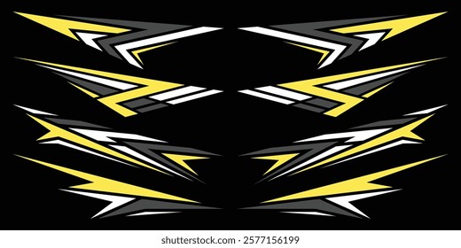 Sport decal stripes. Speed lines, Sports stripes, racing tuning strips and car sticker vector set. Vector illustration