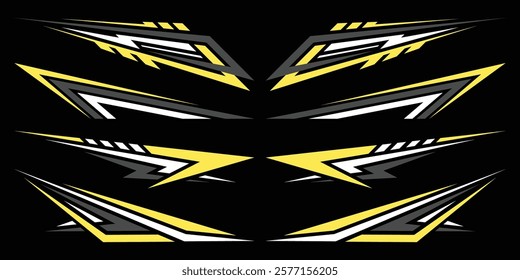 Sport decal stripes. Speed lines, Sports stripes, racing tuning strips and car sticker vector set. Vector illustration