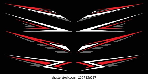 Sport decal stripes. Speed lines, Sports stripes, racing tuning strips and car sticker vector set. Vector illustration