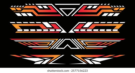 Sport decal stripes. Speed lines, Sports stripes, racing tuning strips and car sticker vector set. Vector illustration