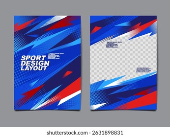 Design de esporte Layout, Design plano moderno dinâmico, Esporte Fundo, vetor