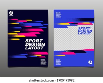 Sport Design Layout ,template Design, Sport Background, Dynamic Poster, Brush Speed Banner, Vector Illustration.