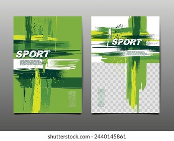 Sport Design Layout ,template Design, Sport Background, green tone