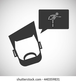 Sport design. man icon. Flat illustration, vector graphic