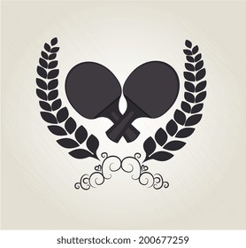 Sport design over beige background, vector illustration