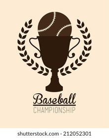 Sport design over beige background, vector illustration