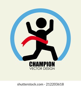 Sport design over beige background, vector illustration