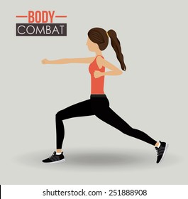 Sport design over beige background, vector illustration.
