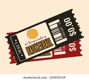 Sport design over beige background, vector illustration.