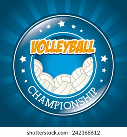 Sport design over blue background, vector illustration.