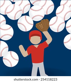 Sport design over blue background, vector illustration.