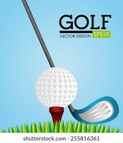 Sport design over blue background, vector illustration.
