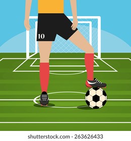 Sport design over blue background, vector illustration.