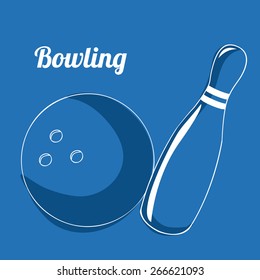 Sport design over blue background, vector illustration