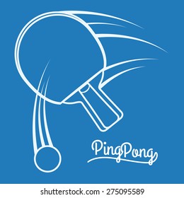 Sport design over blue background, vector illustration.