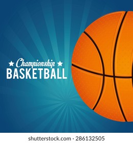 Sport design over blue background, vector illustration.
