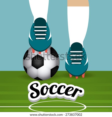 Sport design over blue background, vector illustration.