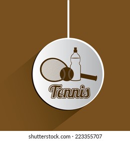 Sport design over brown background, vector illustration 