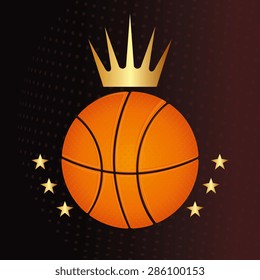 Sport design over brown background, vector illustration.