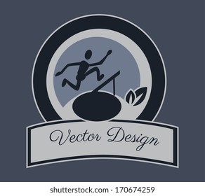 sport design over  gray background vector illustration  
