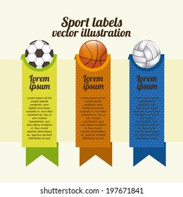 Sport design over gray background, vector illustration