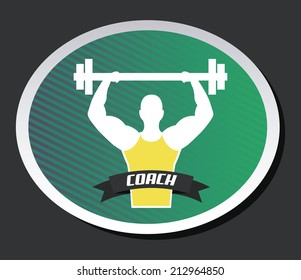 sport design over gray background vector illustration